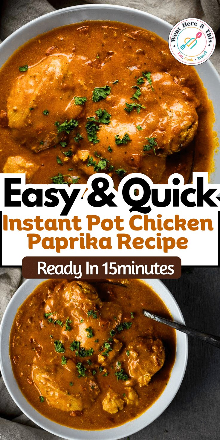 Instant Pot Chicken Paprika Recipe- ready in 15 minutes