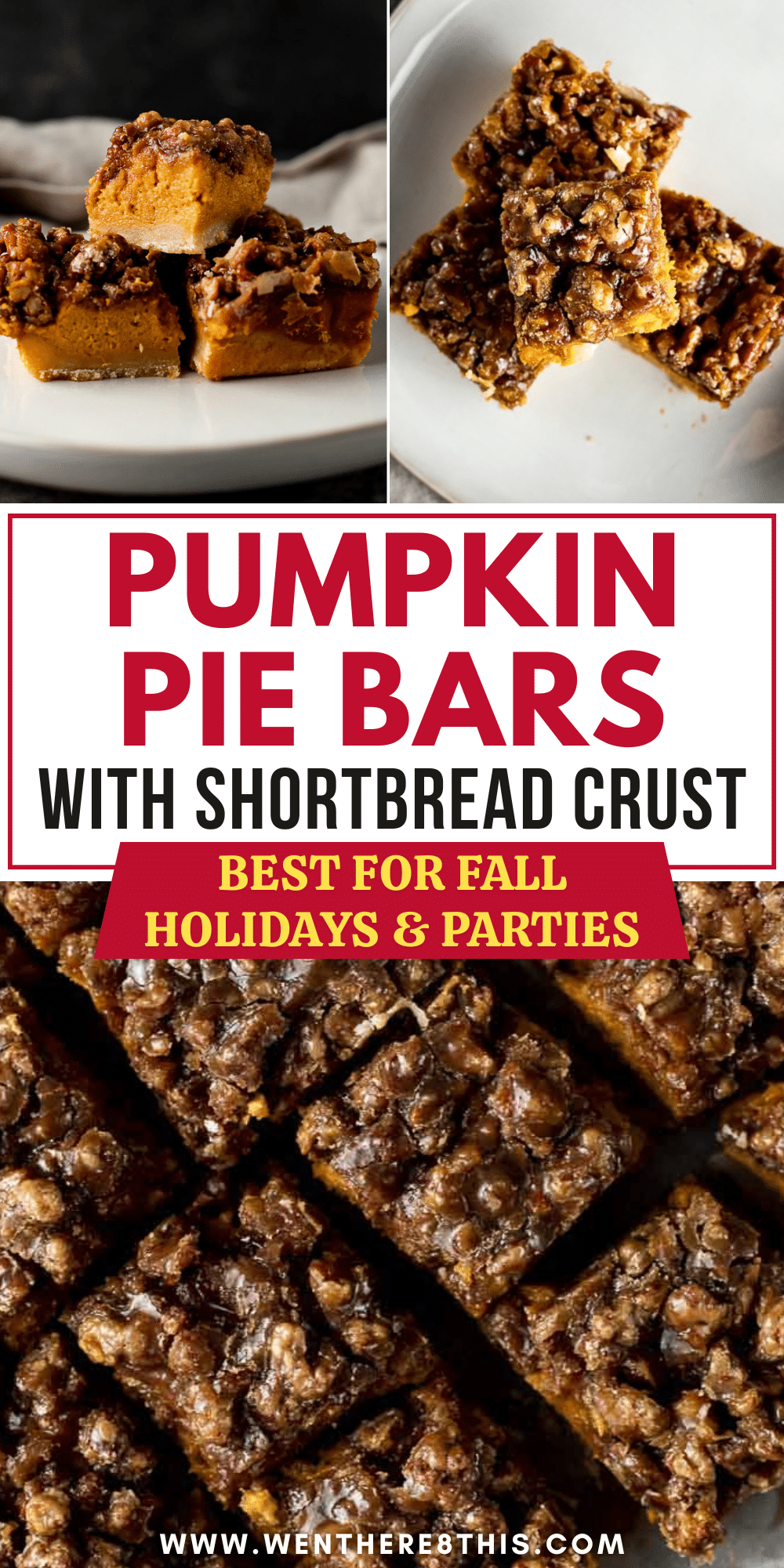 Pumpkin Pie Bars with Shortbread Crust