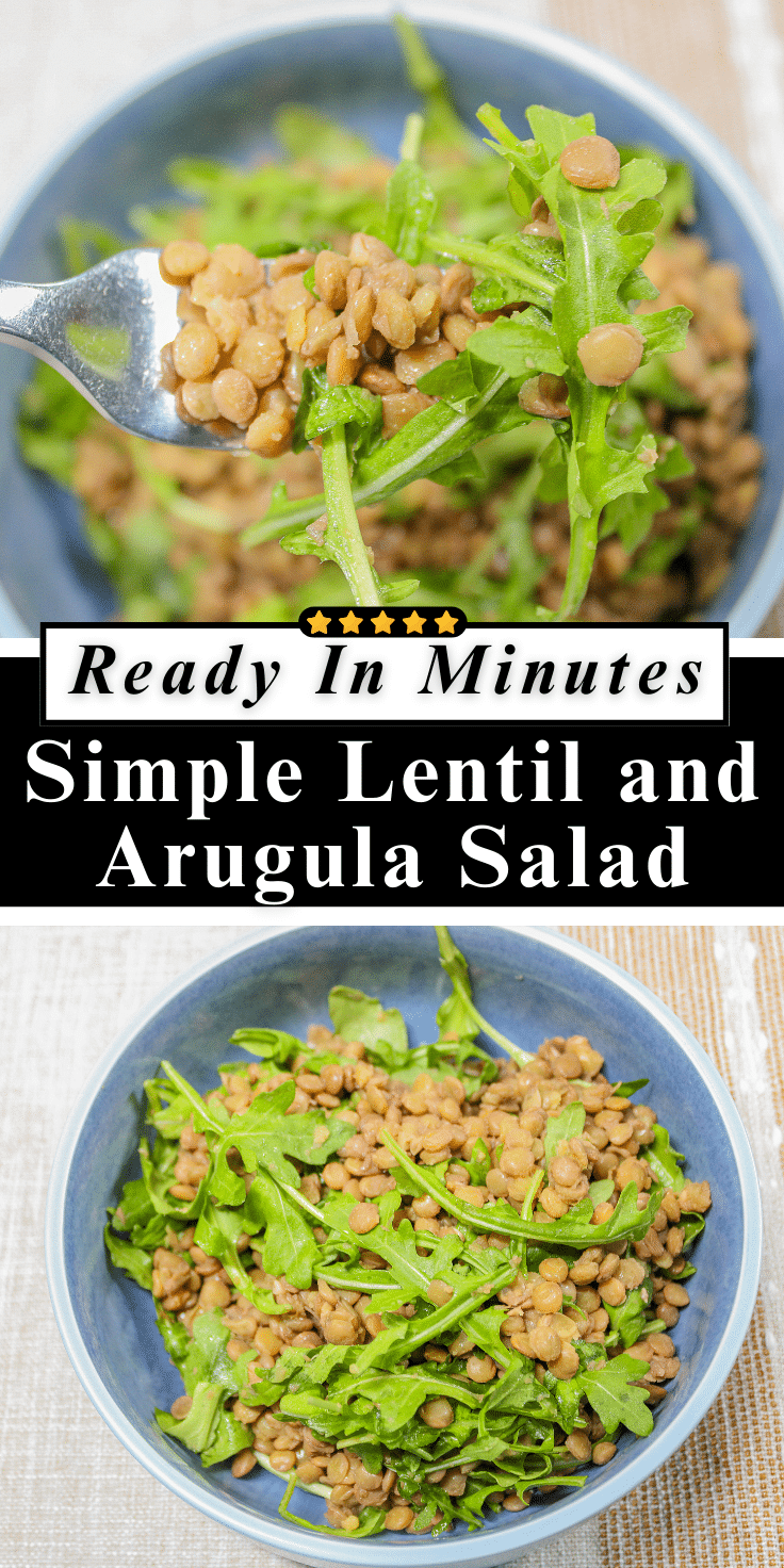 Simple Lentil and Arugula Salad Ready In Minutes
