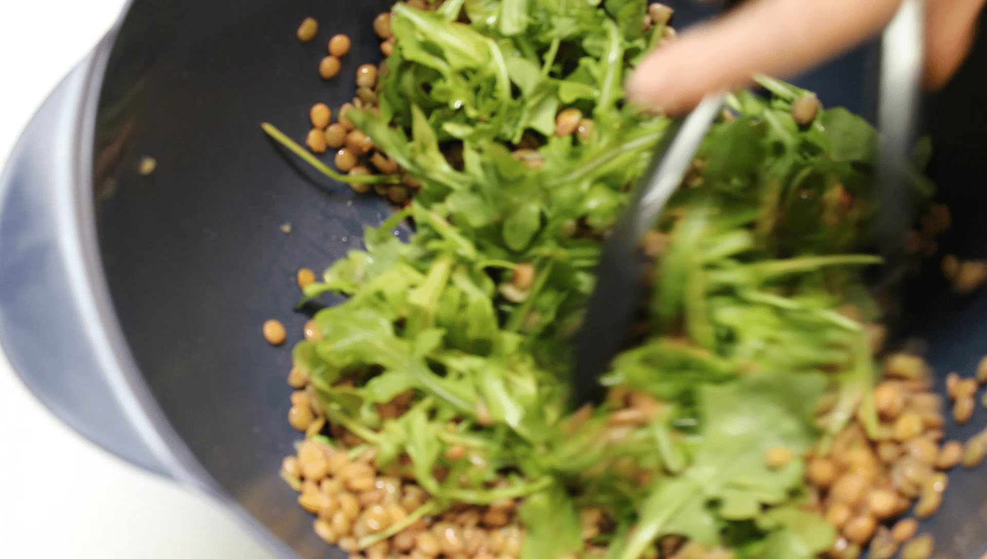 step3 Lentil and Arugula Salad