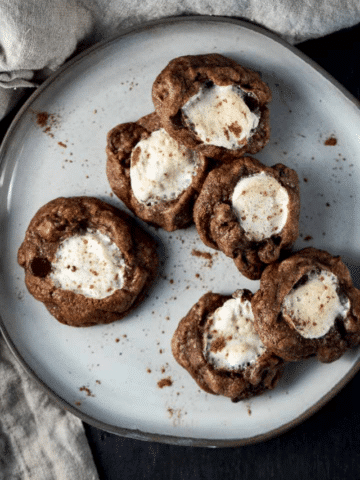 A plate of Hot Chocolate Cookies.
