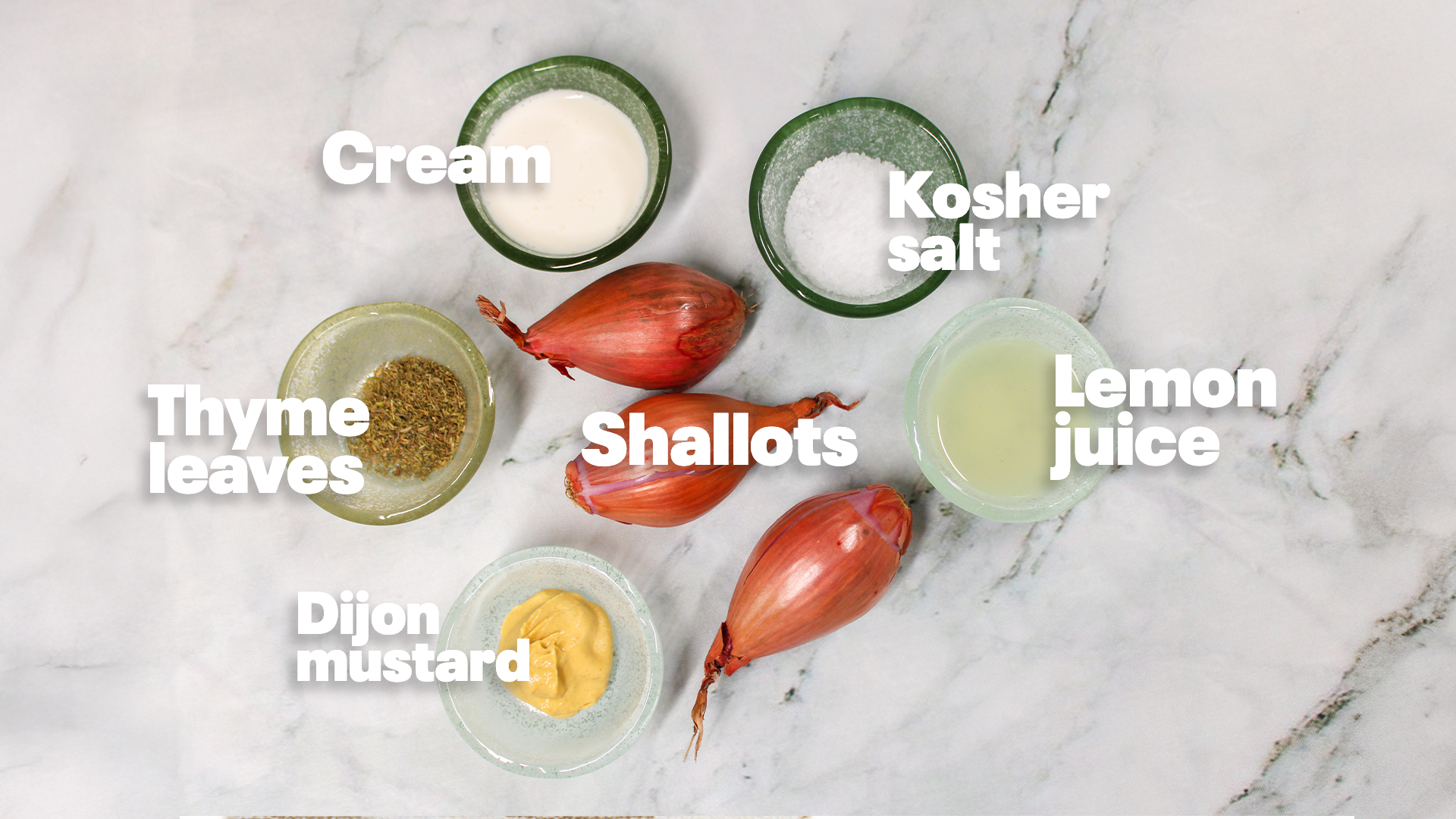Shallot Cream Sauce INGREDIENTES