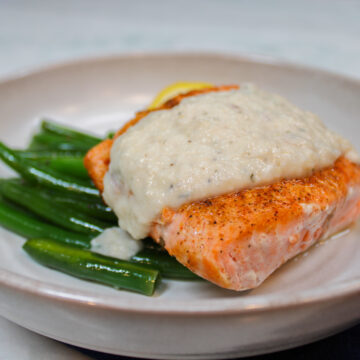 Shallot Cream Sauce and salmon