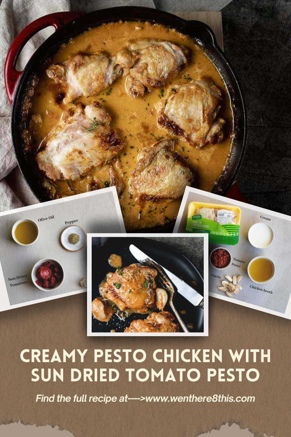 Creamy Pesto Chicken with Sun Dried Tomato Pesto