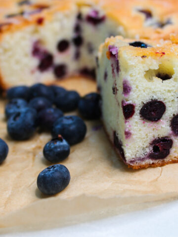 Blueberry Breakfast Cake Recipe (Soft, Buttery & Packed with Berries!)