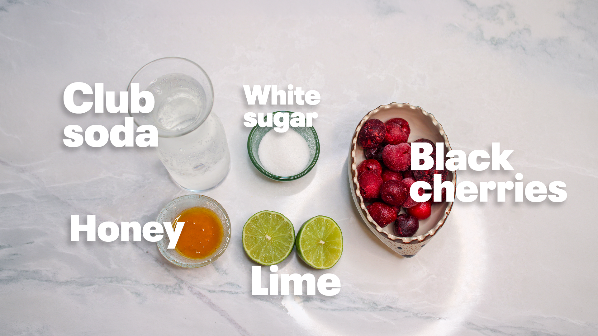 INGREDIENTES CHERRY LIME RICKEY MOCKTAIL