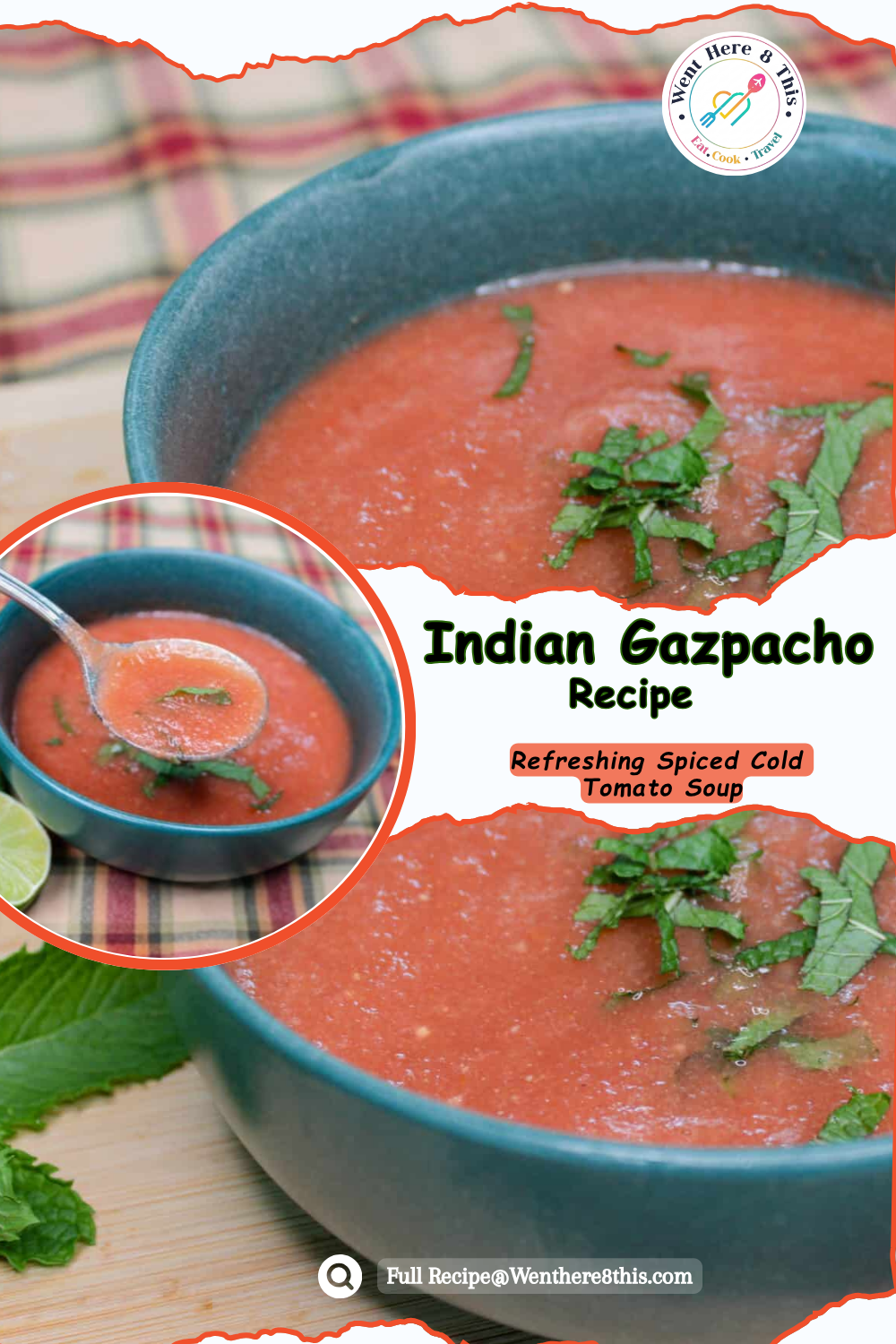 Indian Gazpacho Recipe (Refreshing Spiced Cold Tomato Soup)
