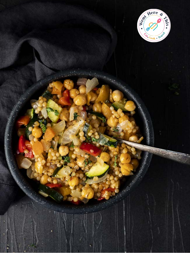 Israeli Couscous Salad recipe with Chickpeas Story