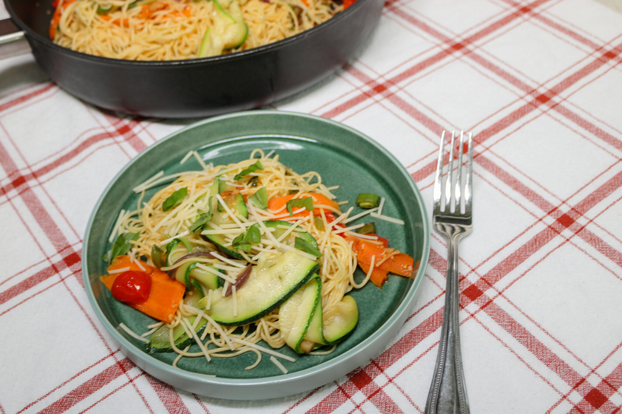 pasta with zucchini ribbons
