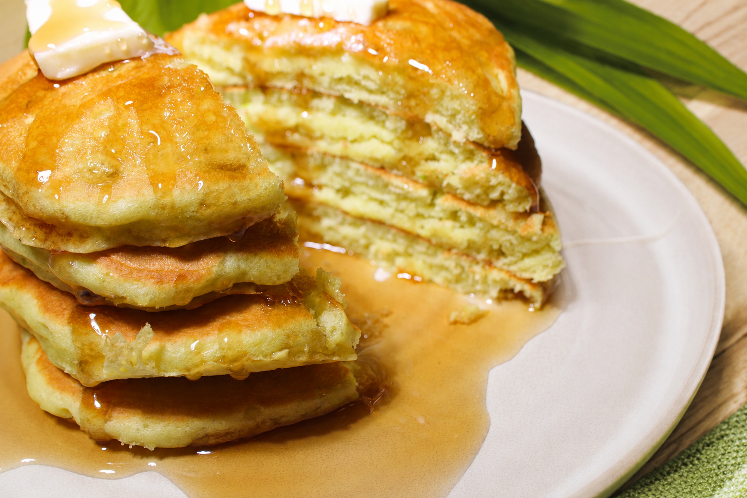 Easy Pandan Pancakes