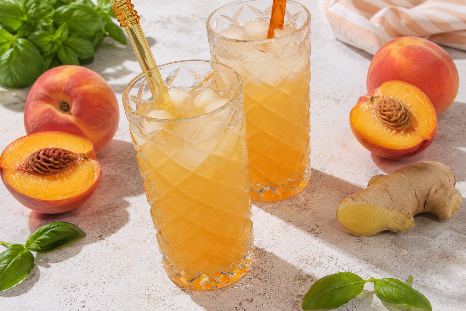 PEACH GINGER MOCKTAIL