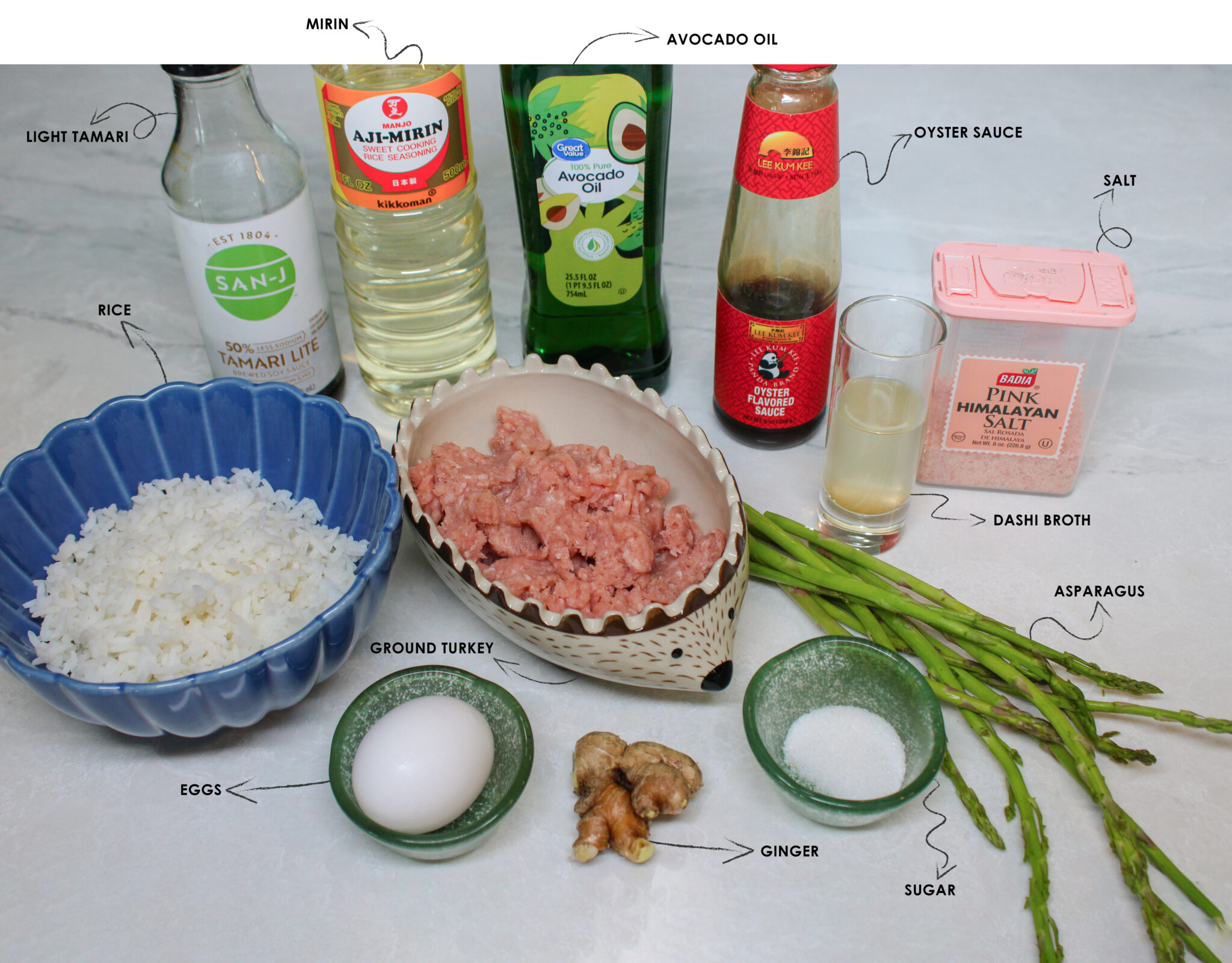 Sanshoku Bento Ingredients