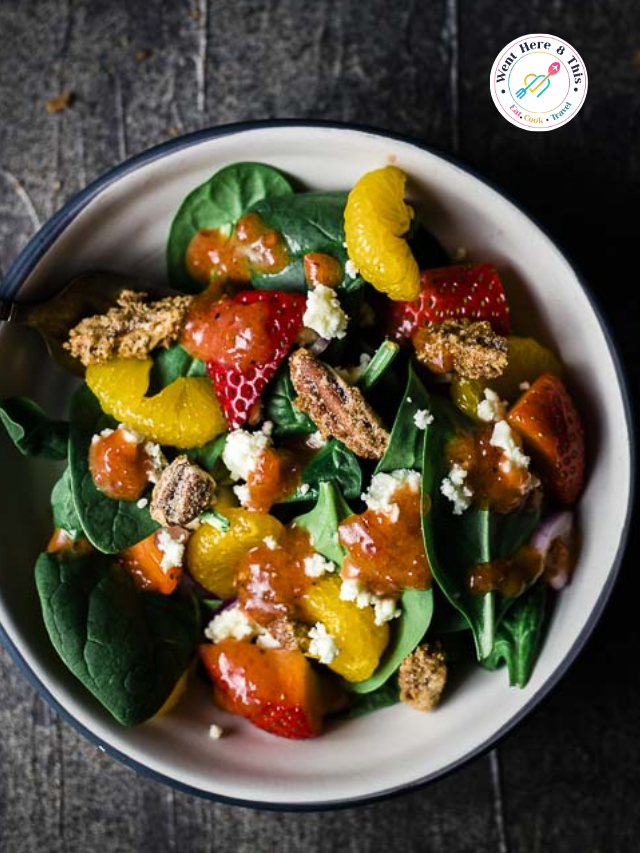 Strawberry Spinach Salad with Strawberry Vinaigrette Story