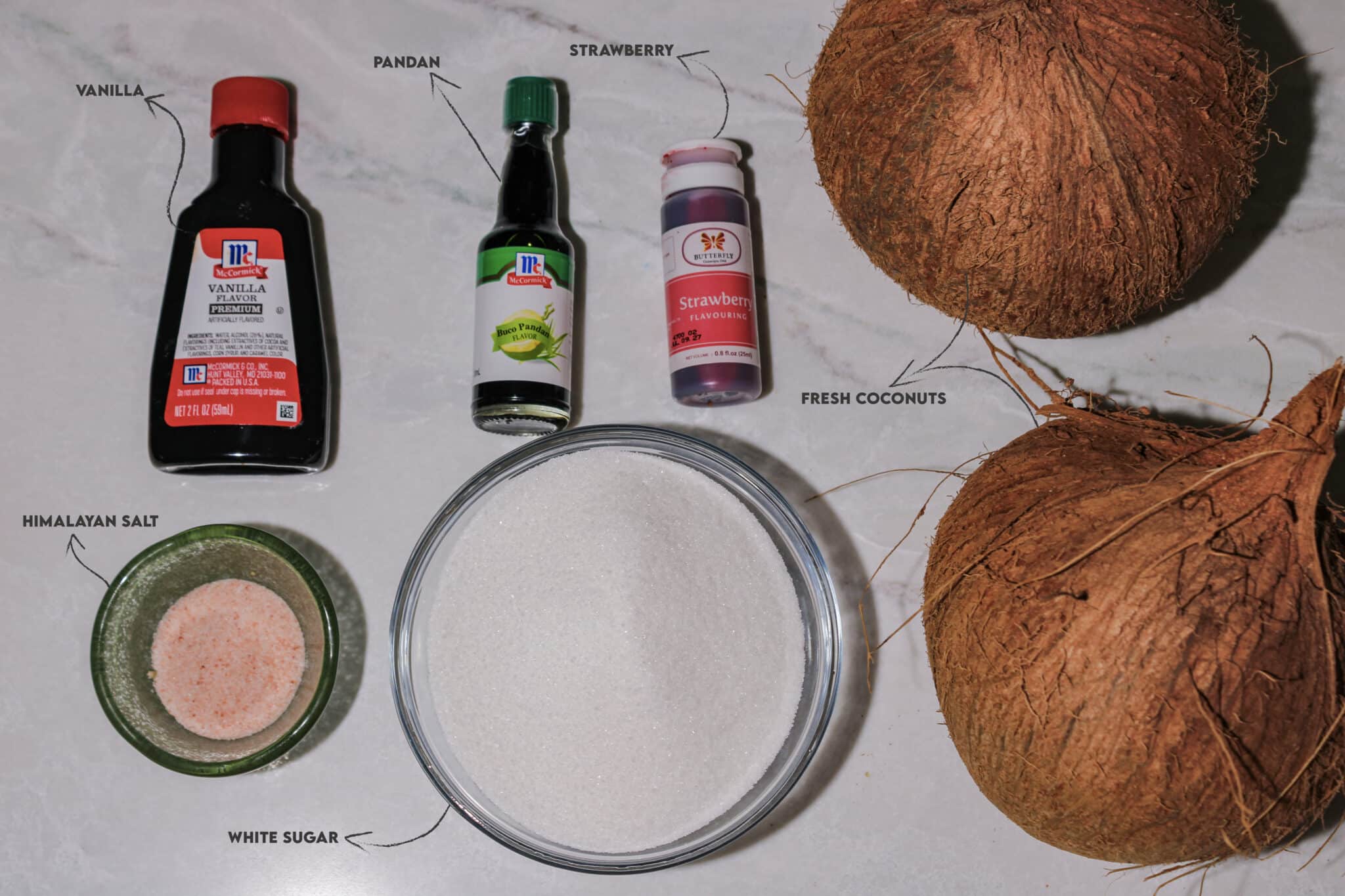 Vietnamese coconut candy Ingredients
