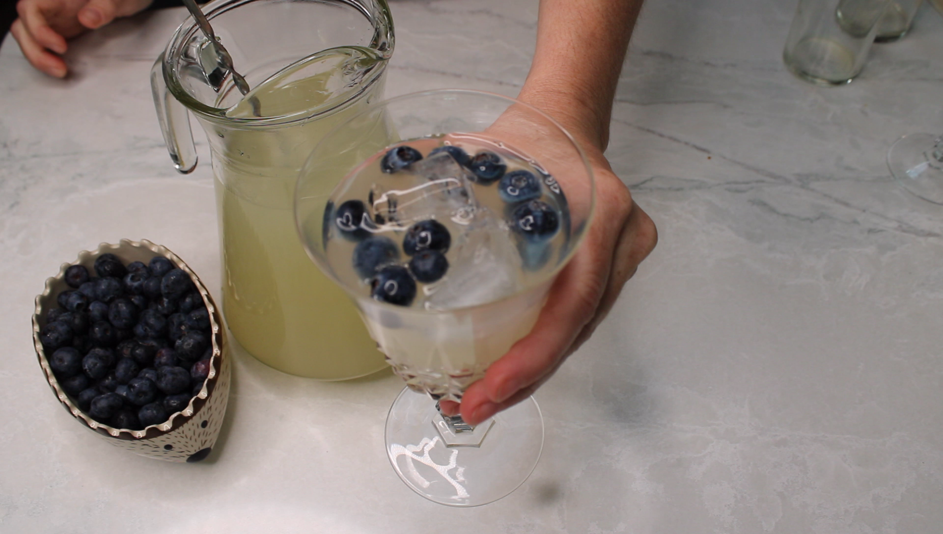 step2 making Blueberry breeze Mocktail
