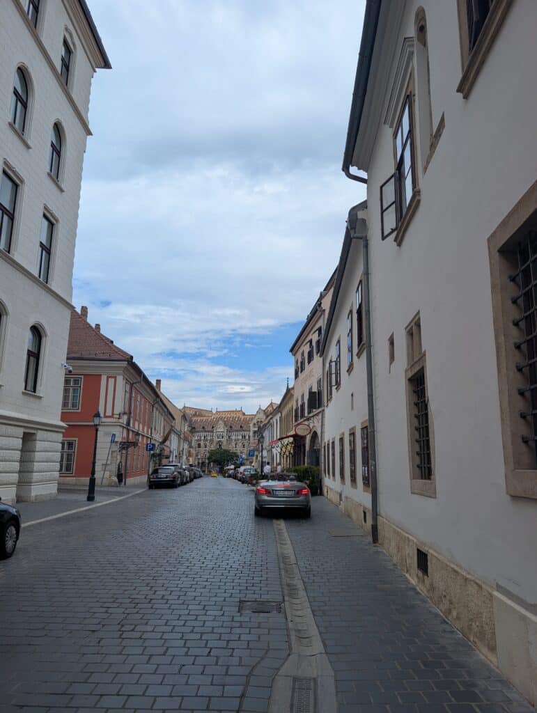 Fortuna Street located in the historic Castle Hill district of Budapest, Hungary.