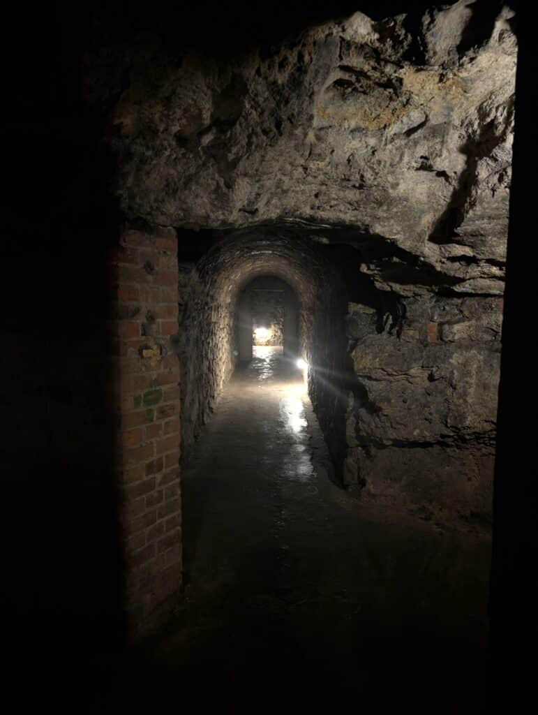 Underground passage within the historical Buda Castle Caves