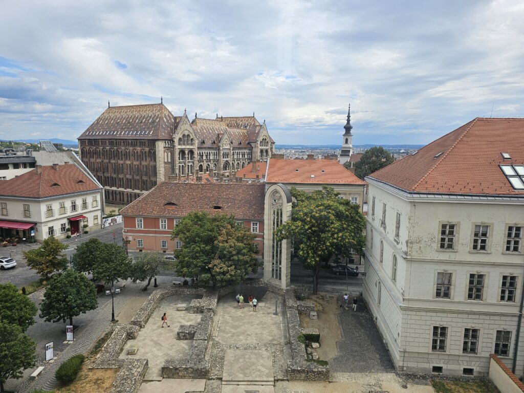 View from atop Mary Magdalene Tower overlooking the ruins around the tower