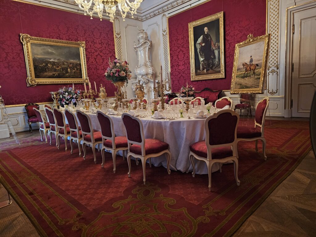 Dining Room in the Imperial Apartments of the Hofburg Palace in Vienna
