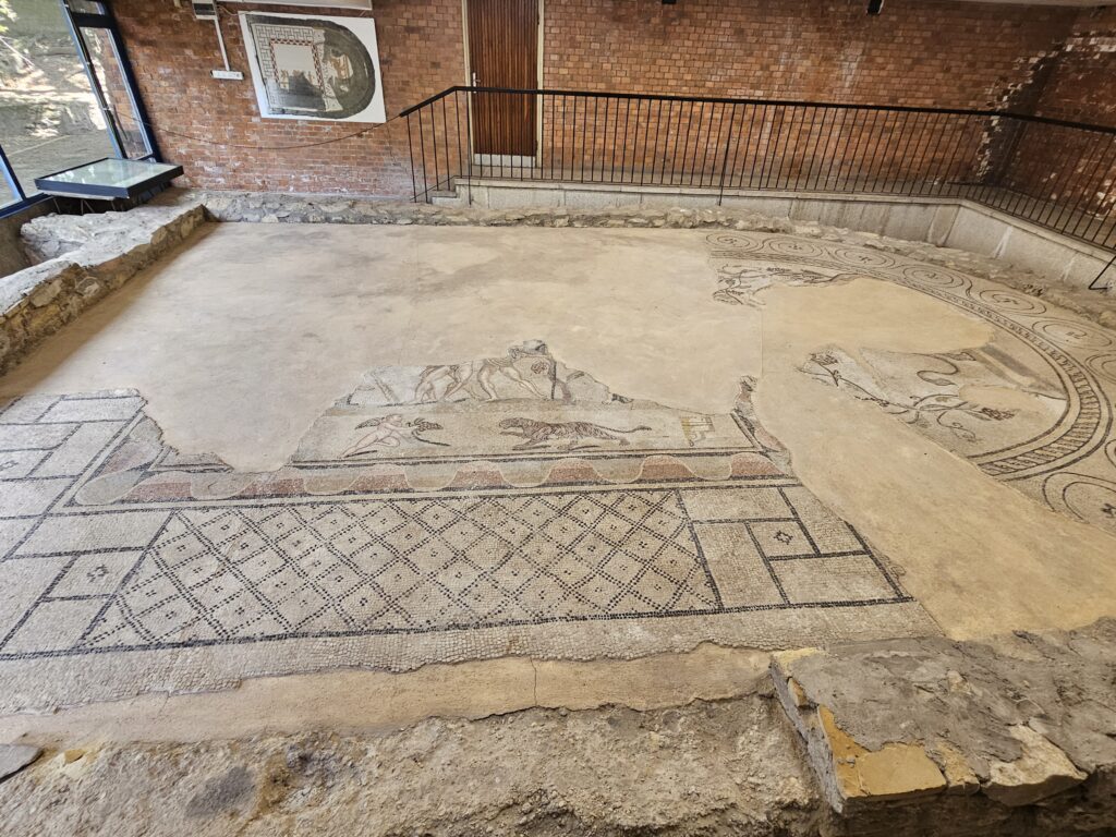 Hercules Villa which features well-preserved Roman-era mosaics. The villa is part of the Aquincum Museum archaeological park.