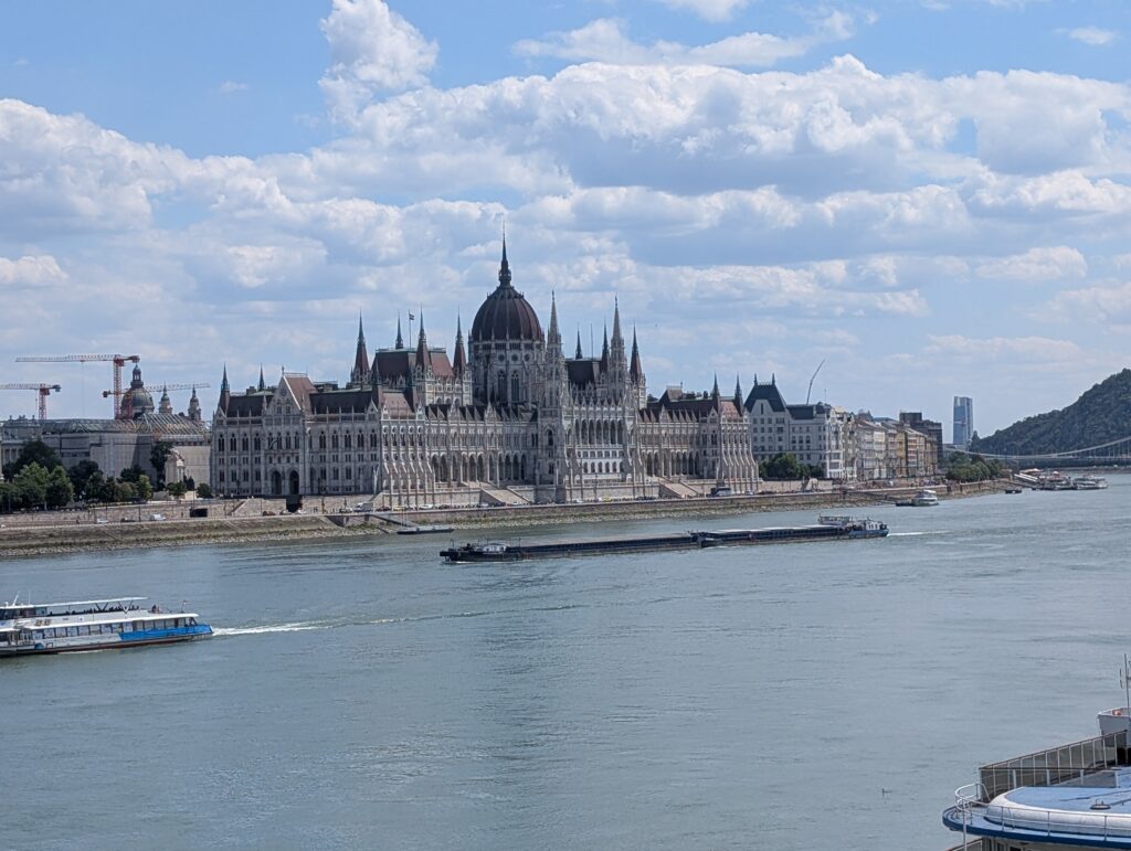 Hungarian Parliament Building on the Pest side of the Danube, It is the largest building in Hungary and serves as the seat of the National Assembly.