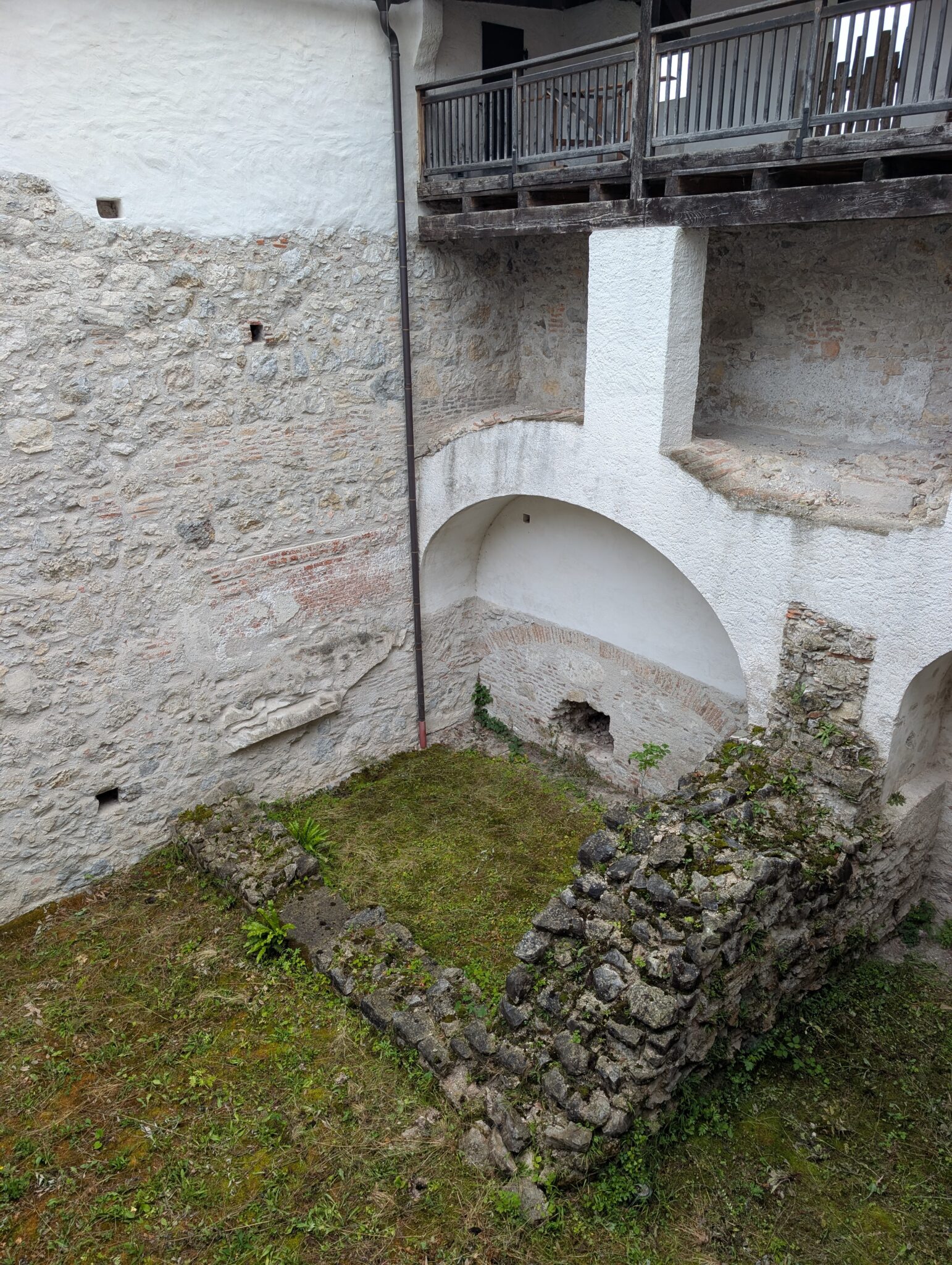 An interior courtyard or structural section of the historic Hohensalzburg Fortress during Salzburg Day Trip from Vienna