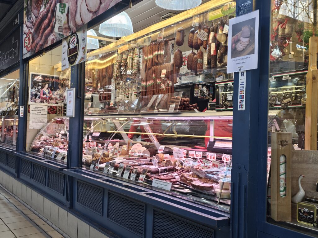 meat vendors in the Great Market Hall