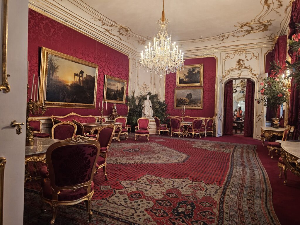 This is the Large Salon of Empress Elisabeth (Sisi's Apartment) inside the Hofburg Palace