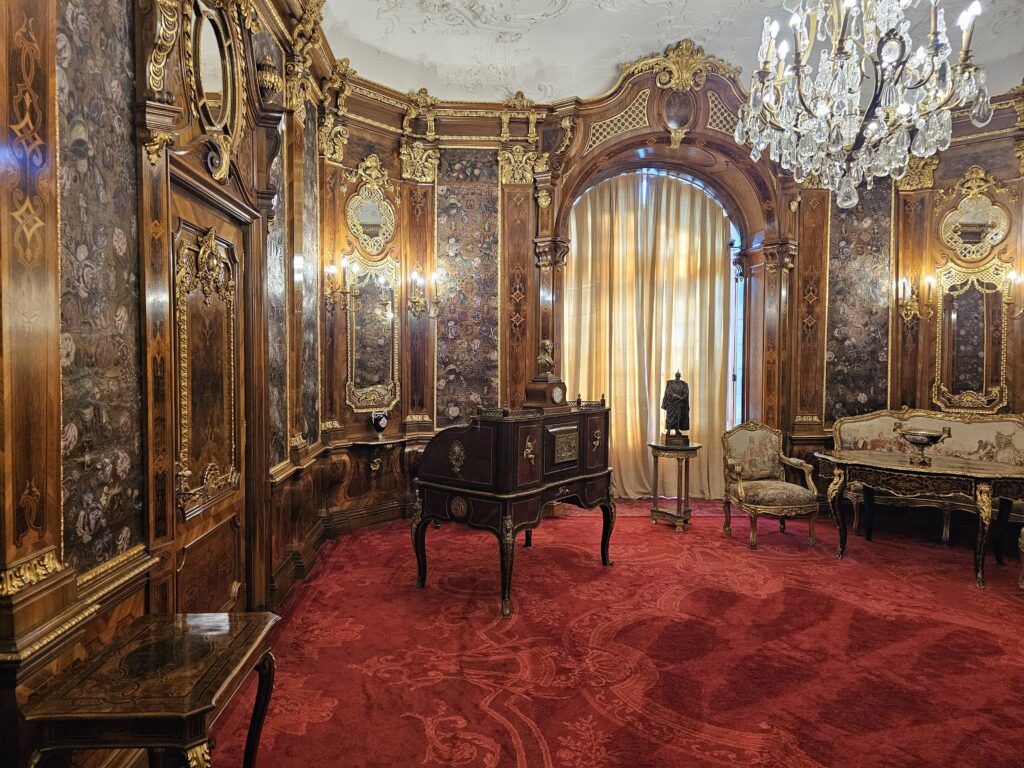 The opulent Imperial Drawing Room inside PeleÈ™ Castle