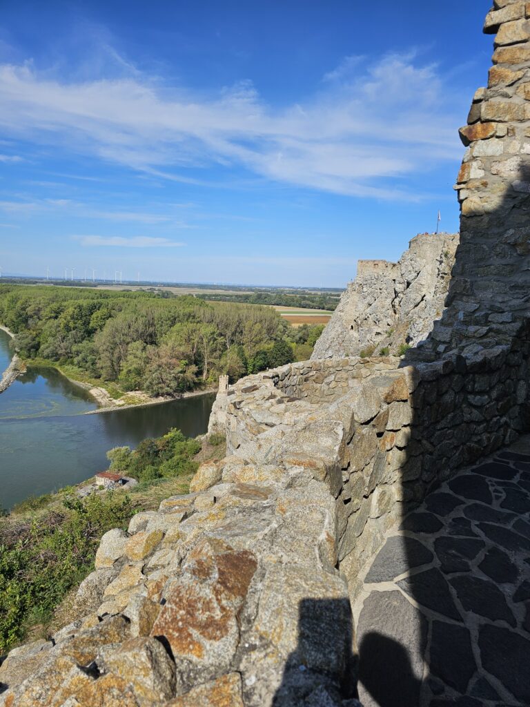 View of Devins Castle overlooking the Danube