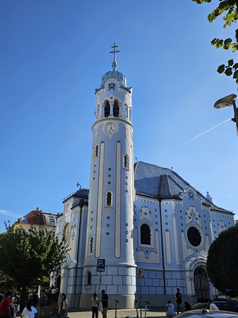 Church of St. Elizabeth, widely known as the Blue Church (Modrý kostolík), located in Bratislava
