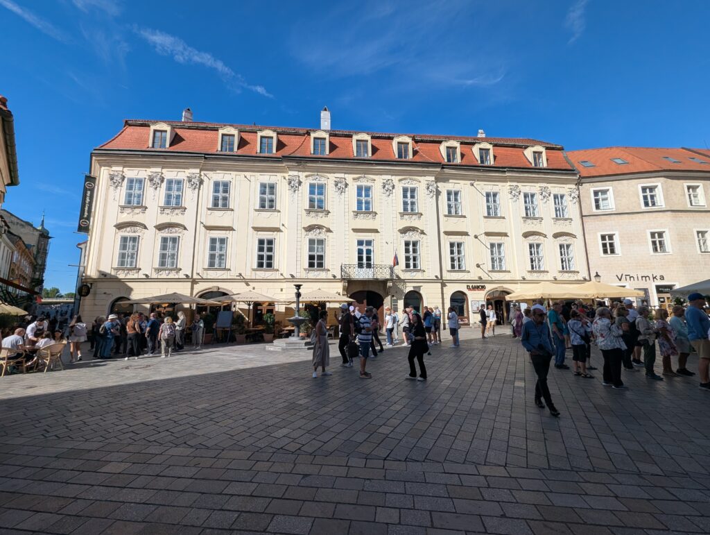 Erdődy Palace (Erdödyho palác) located on Ventúrska street in the Old Town of Bratislava
