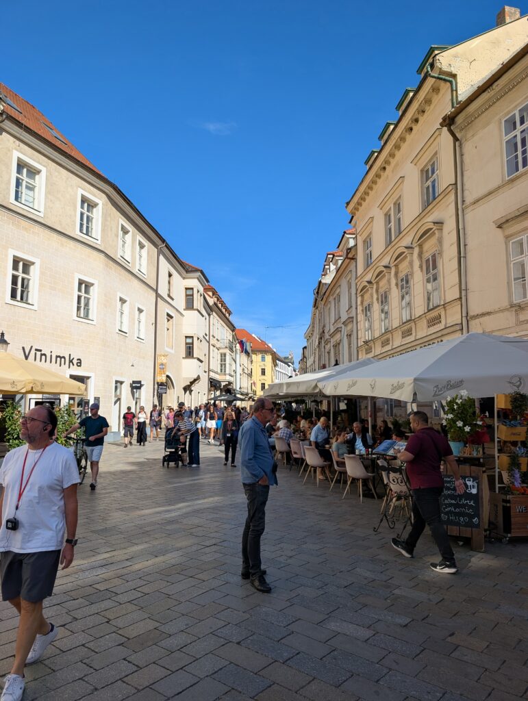 Michalská street with a wide seclection of resturants to choose from