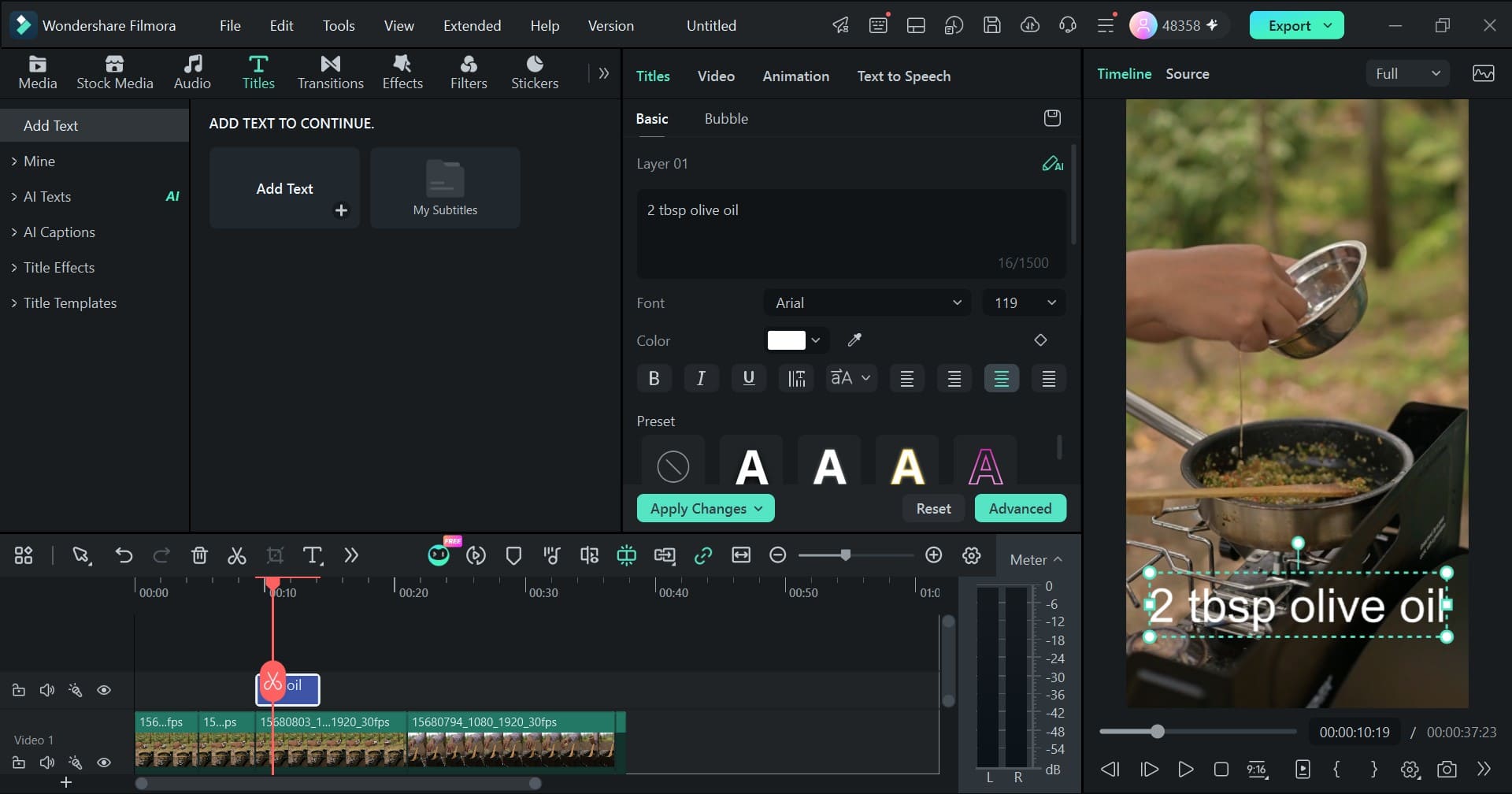 how to make cooking videos with step labels